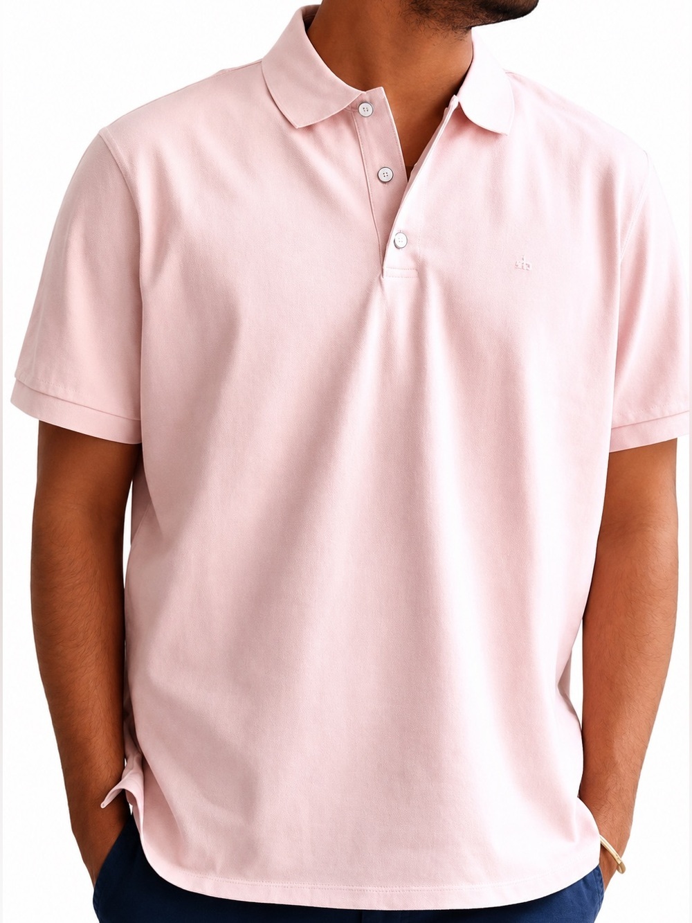 Men’s rag & bone Hyper Laundered Pique Polo Shirt Size Medium